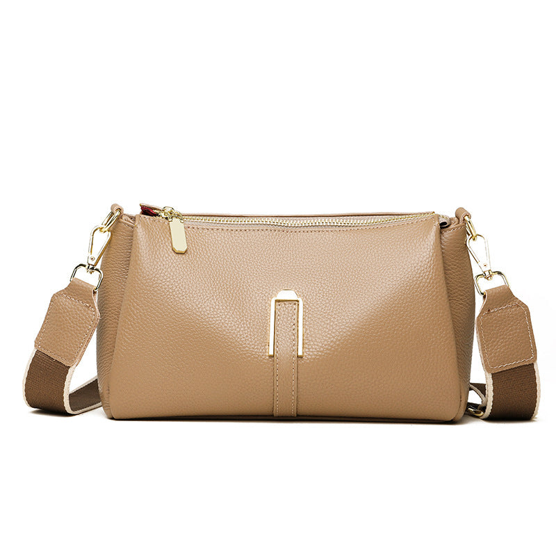 Women's Leather First Layer Cowhide Advanced Texture Small Square Bags