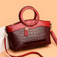 Women's Fashion Crocodile Pattern Mixed Color Handbags