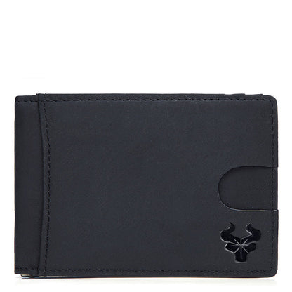 Men's Crazy Horse Leather Beauty Gold Clip Ladies Wallets