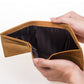 French Three-fold Crazy Horse Leather Cowhide Laser Men's Wallets