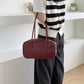 Women's Oil Wax Leather Retro Boston Korean Style Large Shoulder Bags
