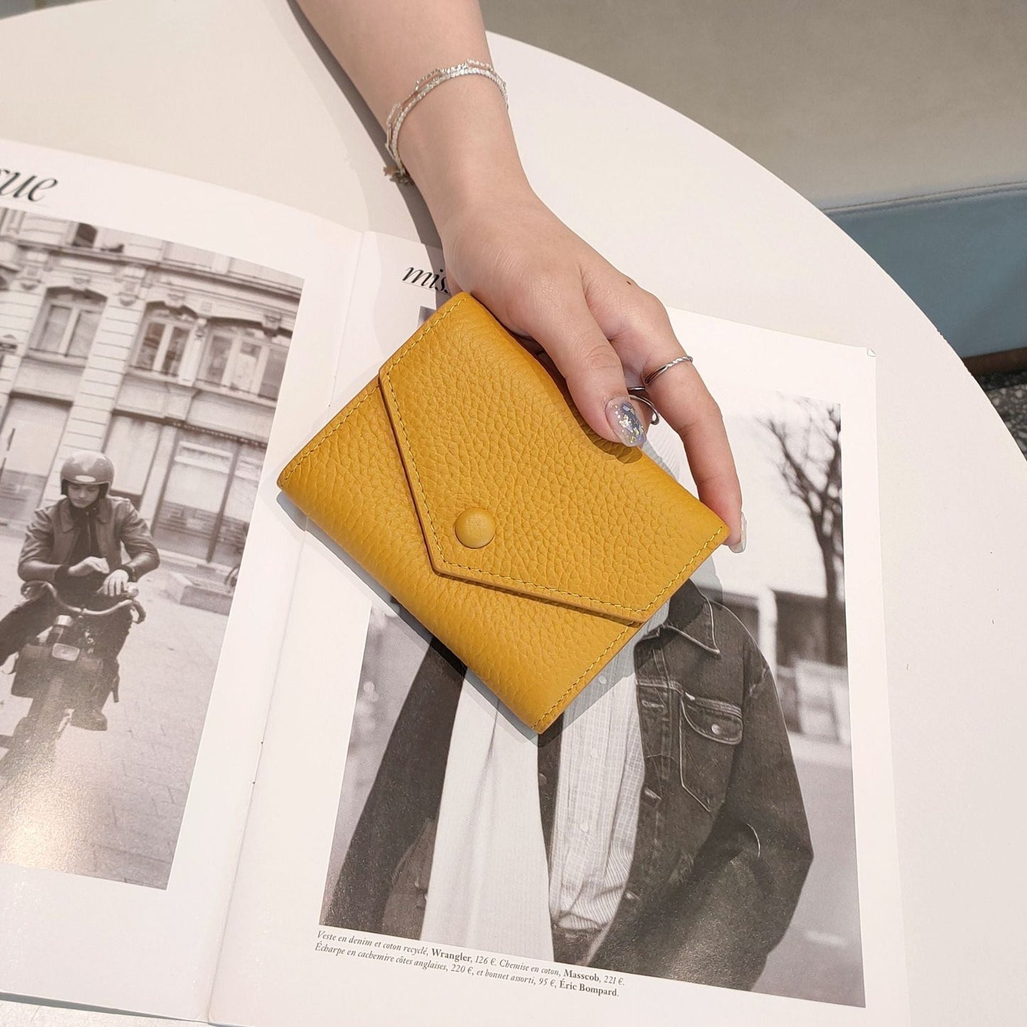 Women's Style Trendy First Layer Cowhide High Ladies Wallets