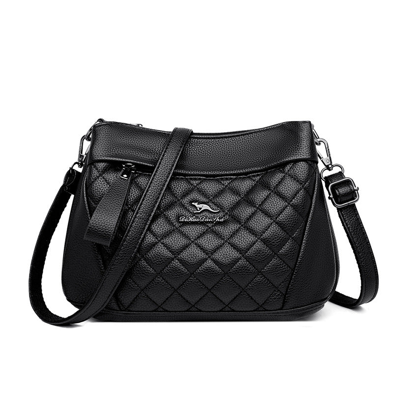 Women's Embroidered Sheepskin Rhombus Mother Warm Color Small Square Bags