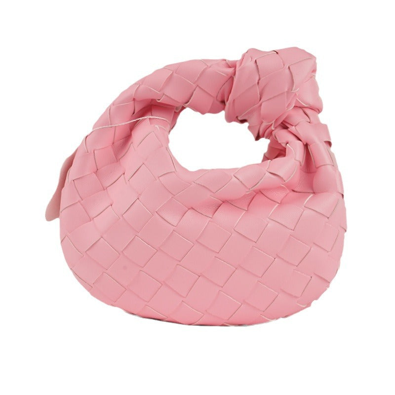 Mini Woven Handmade Croissant Gold Hardware Handbags