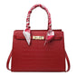 Women's Spring Stone Pattern Solid Color Simple Retro Handbags