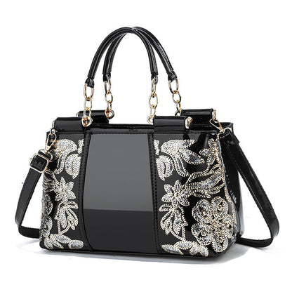Women's Commuter Shaping Fashion Bright Leather Handbags