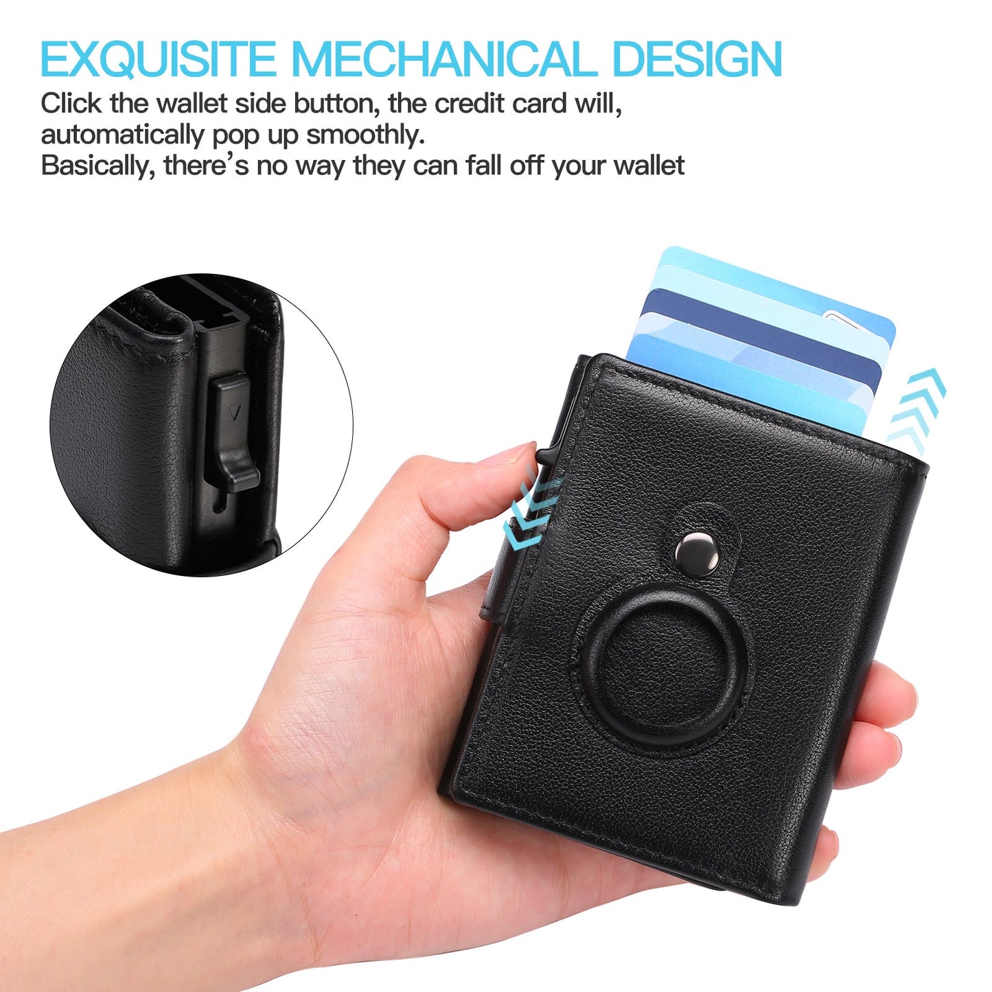 Men's Classy Comfortable Leather Automatic Cassette Men's Wallets