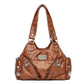 Women's Retro Soft Leather Motorcycle Trendy Quality Shoulder Bags
