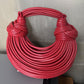 Colorful Noodle Fashion Simple Hand-woven Contrast Bags