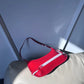 Design Cowhide Red Baguette Genuine Leather Handbags