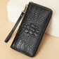 Women's Leather Long Clutch Cowhide Zip Handbags