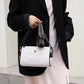 Women's Genuine Leather Fashionable Stitching Soft Large Capacity First Layer Shoulder Bags