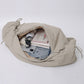 Women's Niche Pleated Crescent Hobo Simple Croissant Tote Bags