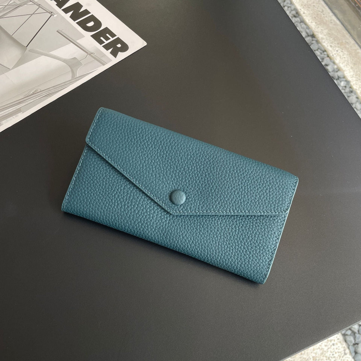 Women's Cowhide Long Large Capacity Genuine Leather Ladies Wallets
