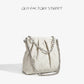 Women's Design Garbage Rhombus Chain White Leather Shoulder Bags