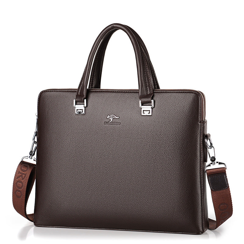 Classic Men's Fashion Soft Trendy Business Men's Handbags