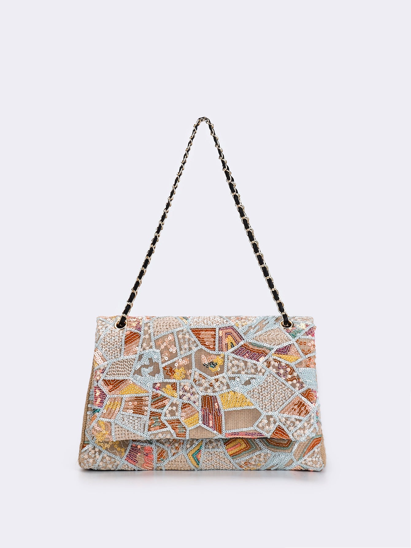 Embroidered Sequins Summer Niche Woven Straw High Bags