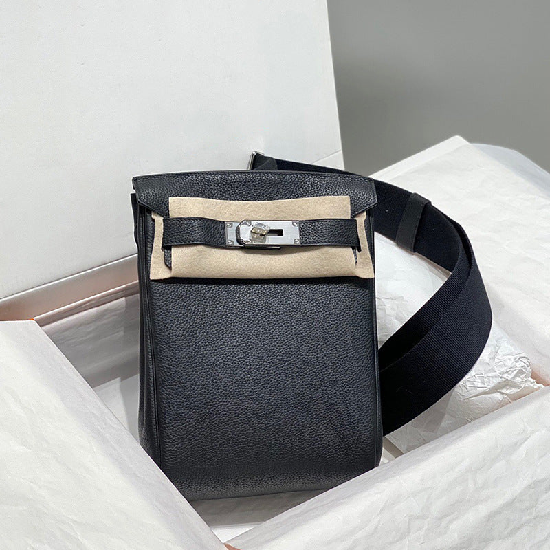Unisex Genuine Cattlehide Leather Surface All-steel Bags