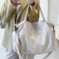 Women's Korean Style Commuting From Solid Color Shoulder Bags