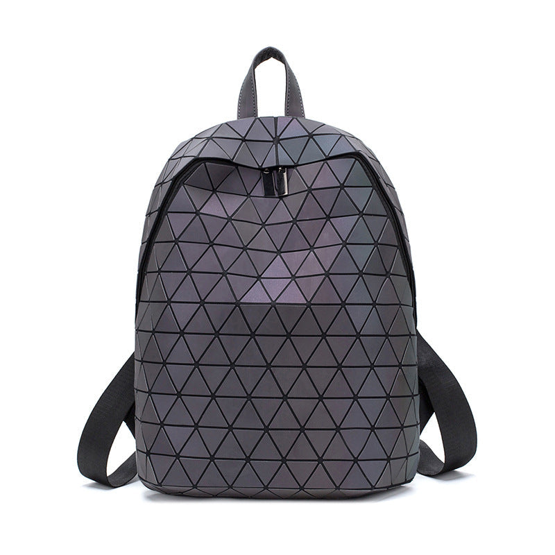 Women's & Men's & Geometric Fashionable Colorful Rhombus Luminous Backpacks