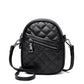 Women's Leather Packet Rhombus Mobile Ornaments Vertical Crossbody Bags