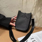 Layer Cowhide Lychee Pattern Unisex Leather Phone Bags