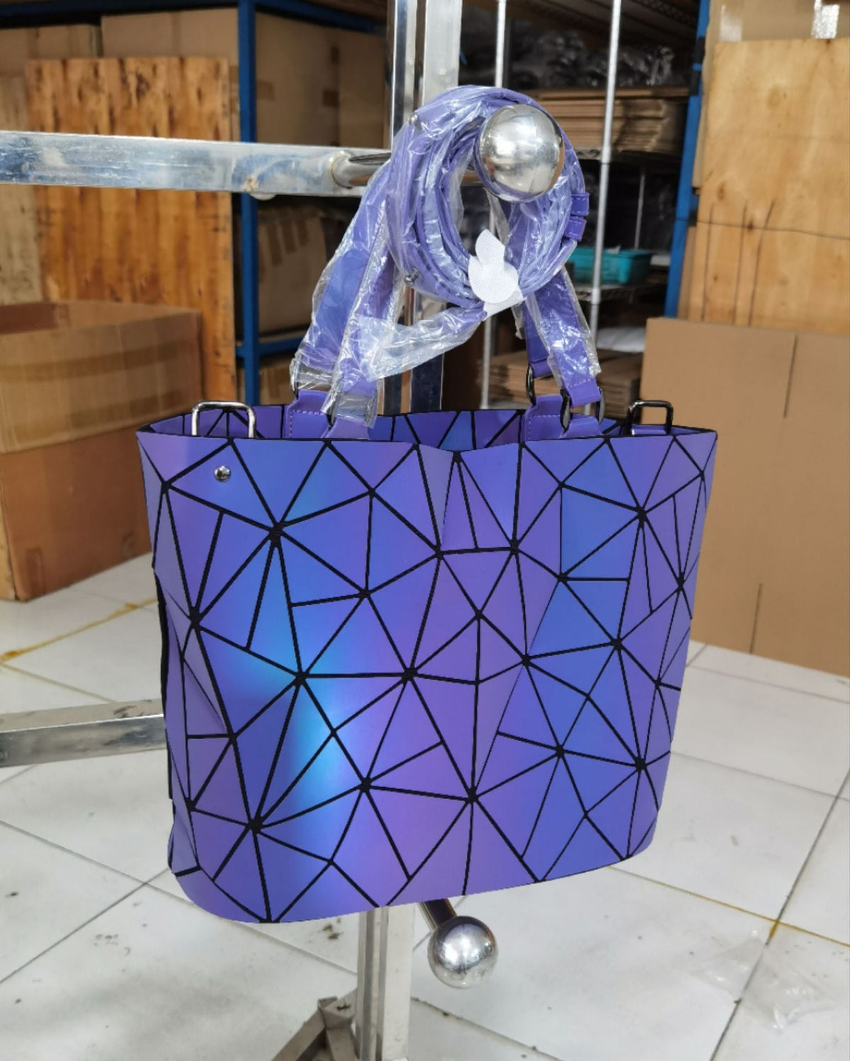 Women's Clearance Geometric Diamond Pattern Fashion Portable Special Bucket Bags