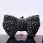 Women's Banquet Dress With Diamond Bow Holding Evening Bags