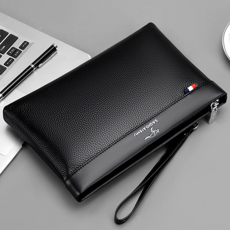 Men's Genuine Leather Clutch Leisure First Layer Kraft Men's Handbags