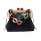 Women's Winter Korean Style Wooden Clip Chain Bags