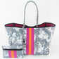 Leopard Print Printed Black Portable Beach Shoulder Bags