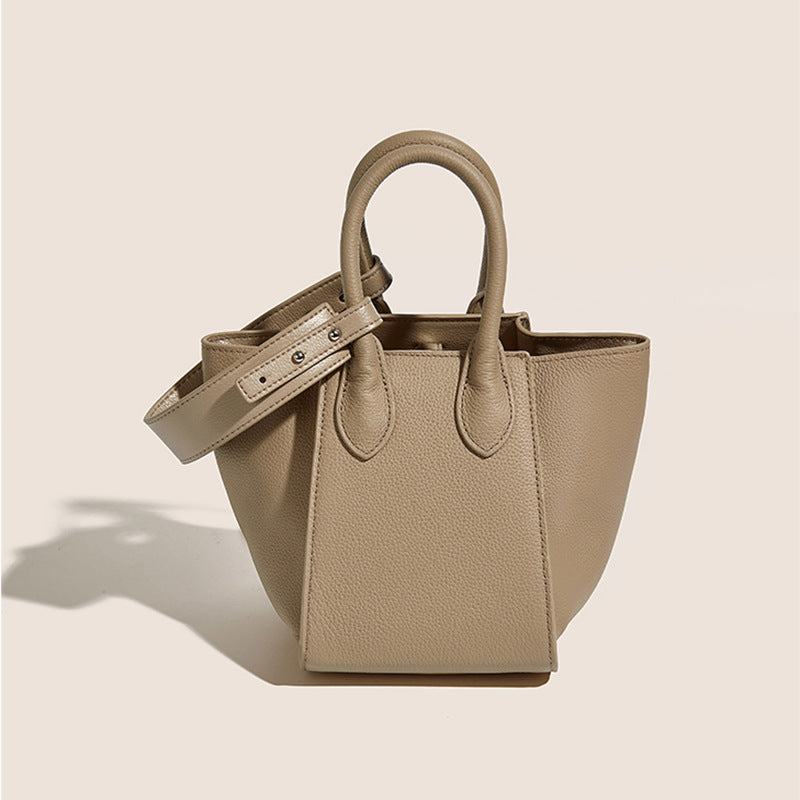 Women's Leather Minority Wings Style Portable Vegetable Bags