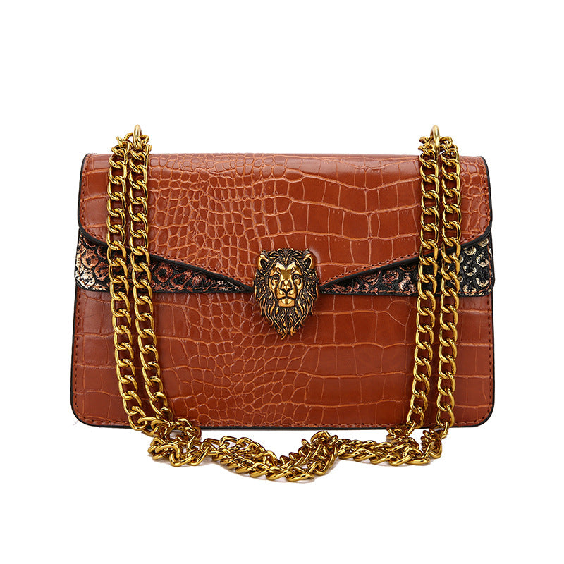 Women's Autumn Advanced Texture Stone Pattern Fashion Shoulder Bags