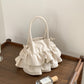 Women's Spring Design Lotus Edge Portable Soft Creative Handbags