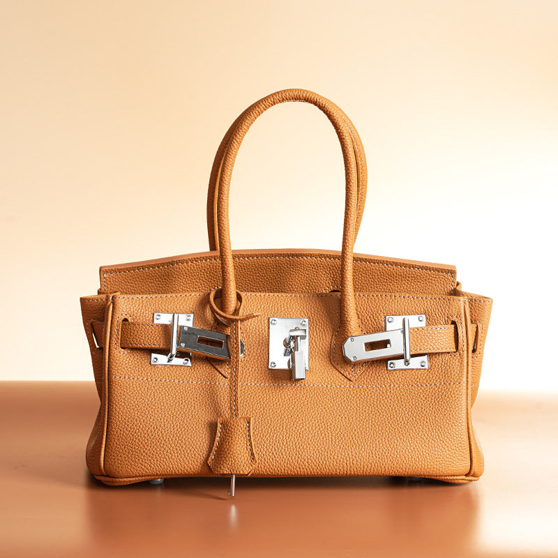 Women's Leather Sier Portable First Layer Cattlehide Fashion Handbags