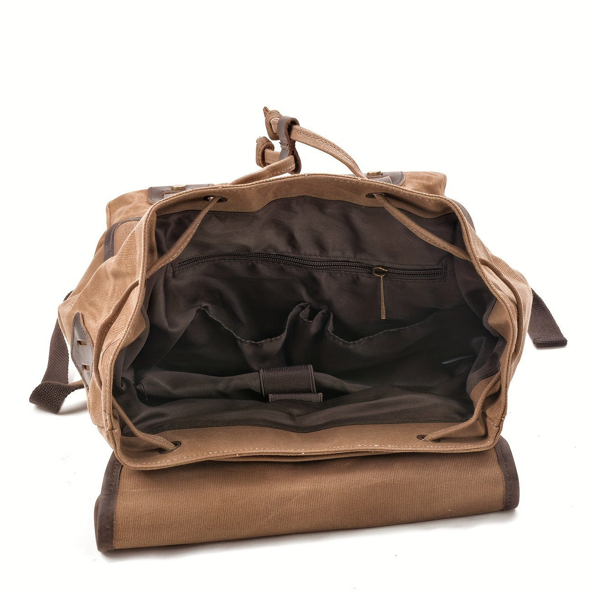 Men's Large Capacity Canvas Waterproof Drawstring Hiking Backpacks