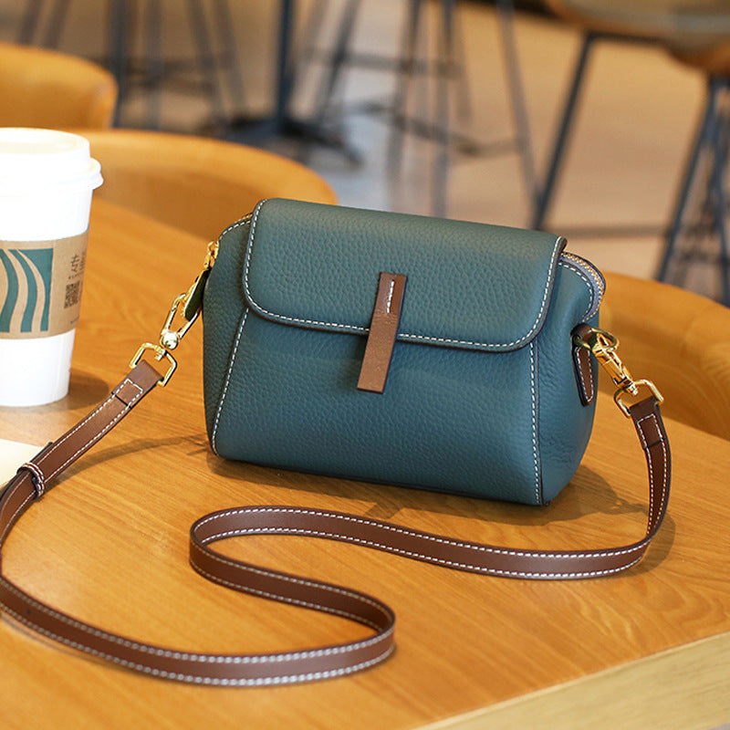 Women's Genuine Leather Shell Pouch Fashionable High-grade Crossbody Bags