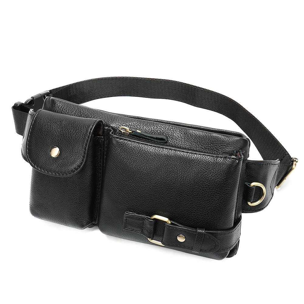 Men's Genuine Leather Mobile Business First Layer Men's Waist Packs
