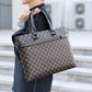 Men's Plaid Fashion Large Capacity Business Computer Men's Handbags