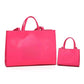 Size Upgraded Fabric Soft Leather Embossed Tote Bags