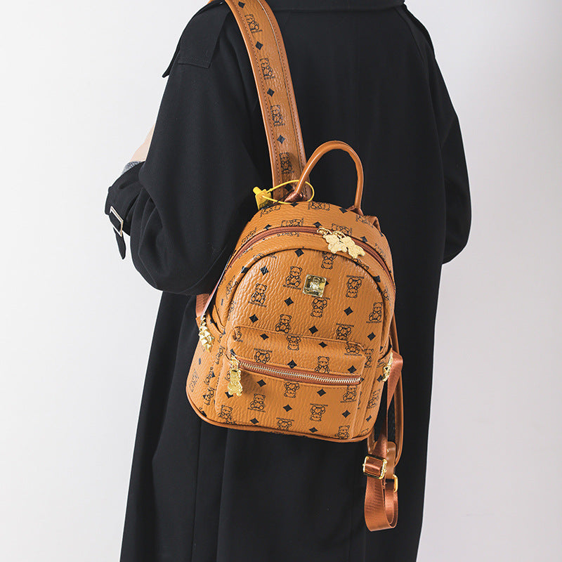 Women's Fashion Printed Cute Mini Live Korean Backpacks