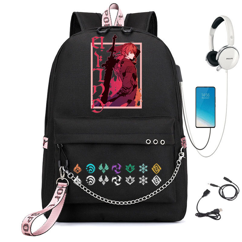 Popular Slouchy Pretty Creative Iron Chain Backpacks