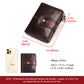 Men's Short Leather Zipper Vintage Cowhide Swiping Men's Wallets