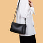 Women's First Layer Cowhide Soft Leather Zipper Light Luxury Shoulder Bags