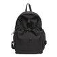 Women's Artistic Nylon Fashionable Pleated Contrast Color Backpacks