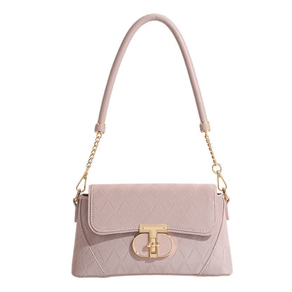 Women's Korean Style Rhombus Underarm Chain Baguette Shoulder Bags
