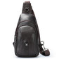 Men's Leather First Layer Trendy Large Capacity Men's Chest Bags