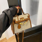 Women's Kelly Portable Underarm Solid Color Texture Lock