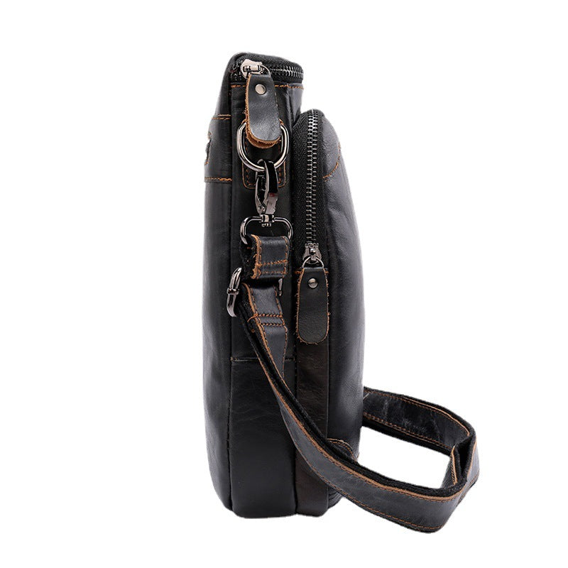 Men's Fashion Retro Style Business First Layer Men's Shoulder Bags