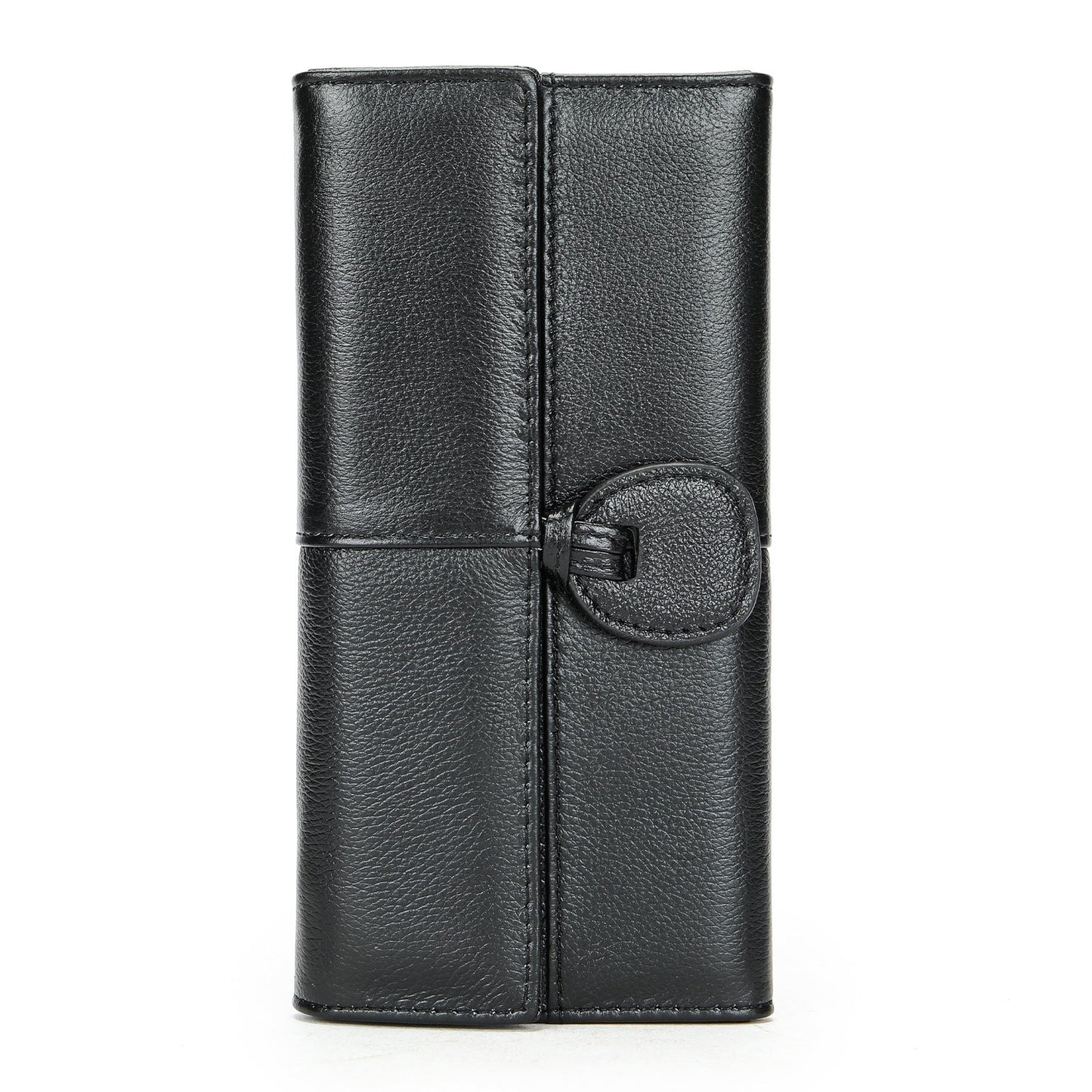 Women's Leather Large Capacity Multiple Slots Simple Ladies Wallets